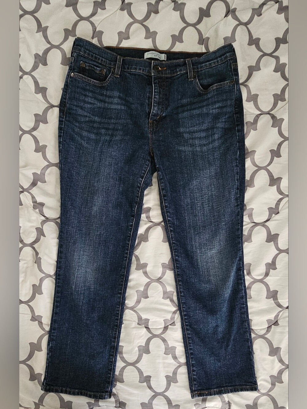 Women's Levi's 505 Dark Blue Straight Leg Jeans